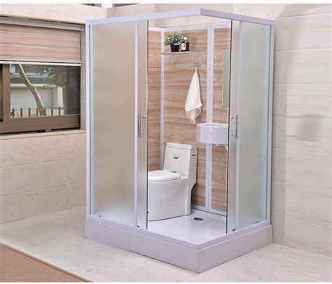 淋浴房整体浴室一体式卫生间加厚集成厕所带马桶洗澡浴干湿分离-阿里巴巴