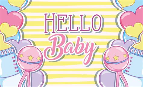 Hello baby card 624726 Vector Art at Vecteezy