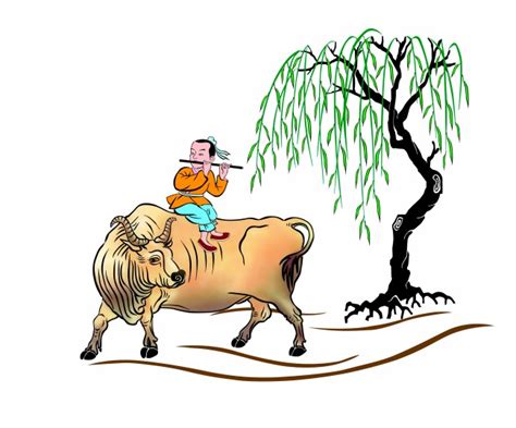 牧童黄牛插画插画图片下载-正版图片401029246-摄图网