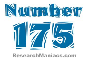 Number 175 - All about number one hundred seventy-five