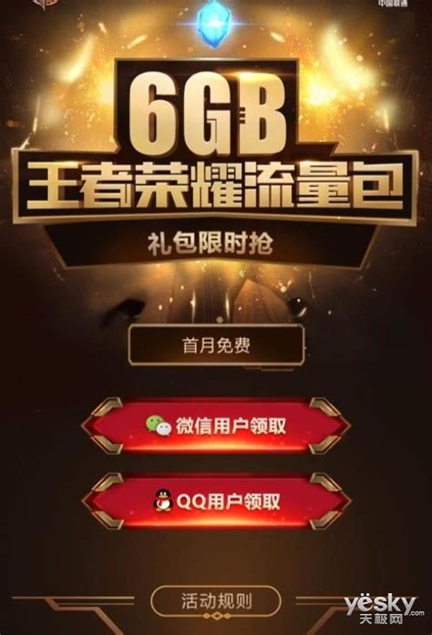 中国联通推出6GB王者荣耀游戏专属流量包_天极网
