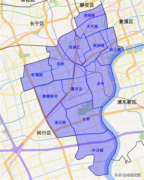 上海徐汇区地图全图,徐汇区放大,徐汇区明细_大山谷图库