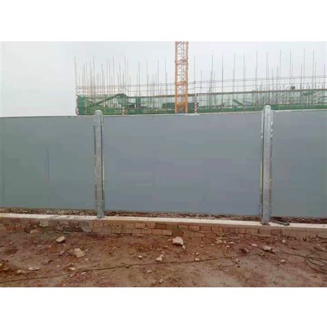 简易型彩钢板围挡 单层波浪纹铁皮围栏 建筑工地封闭式施工围挡