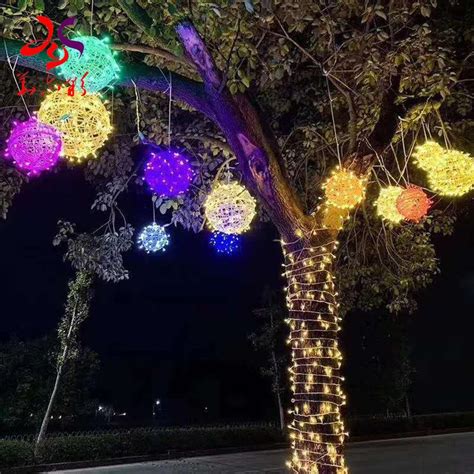 亮化树缠绕灯厂家 树木夜景亮化工程 亮化灯串串灯防水