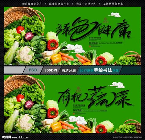 时尚大气新鲜有机蔬菜海报图片_海报_编号7913431_红动中国