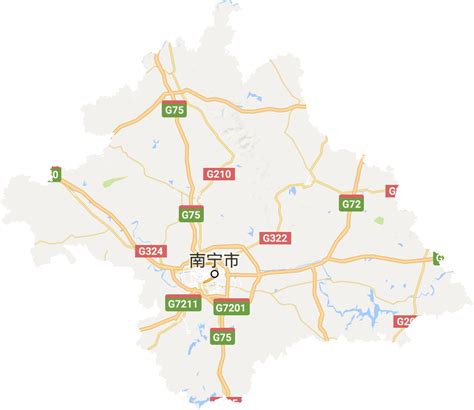 南宁地区地图显示,南宁市七城区,叶城显示_大山谷图库