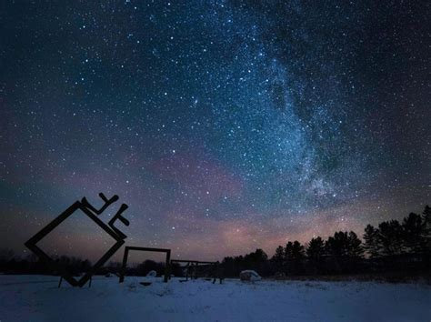 冬夜北极州星空 在美哭中拍摄结果很悲催