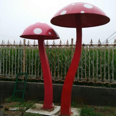 不锈钢蘑菇雕塑 不锈钢蘑菇凉亭雕塑-宏通雕塑