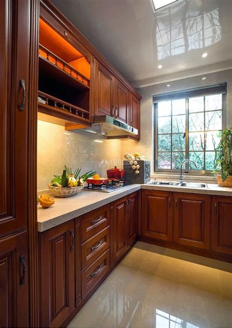 现代U型厨房整体橱柜装修效果图 – 设计本装修效果图