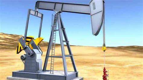 钻探石油的磕头机工作原理动画模拟