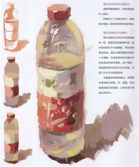画一个色彩的农夫山泉瓶子步骤-普画网