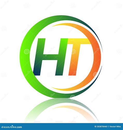 Ht letter logo with cutted and intersected design Vector Image