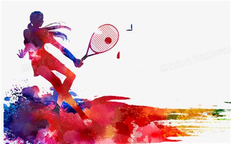 彩绘网球少女PNG图片素材免费下载_网球PNG_3249*2026像素_【熊猫办公】
