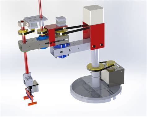 SCARA Robotic旋转关节机械臂3D图纸 Solidworks设计 - KerYi