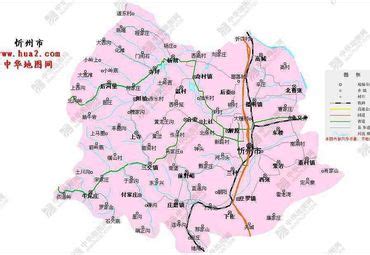 忻州地图地图,山西忻州,忻府区_大山谷图库