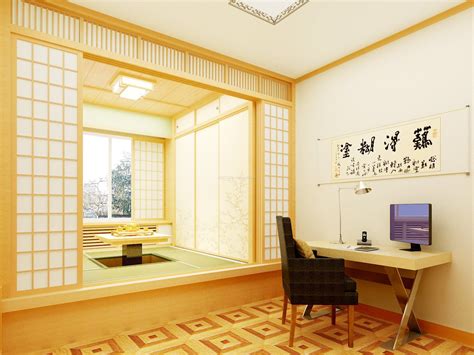 日式清新书房榻榻米效果图-上海装潢网