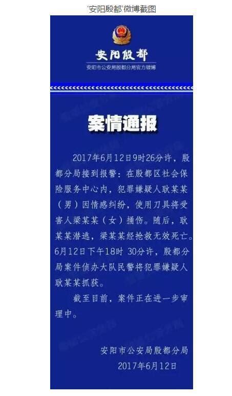 安阳市公安局殷都分局侦破一起现行命案 犯罪嫌疑人已抓获_手机新浪网
