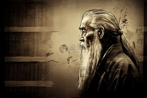 白发苍苍的中国古代学者插画图片下载-正版图片600093714-摄图网