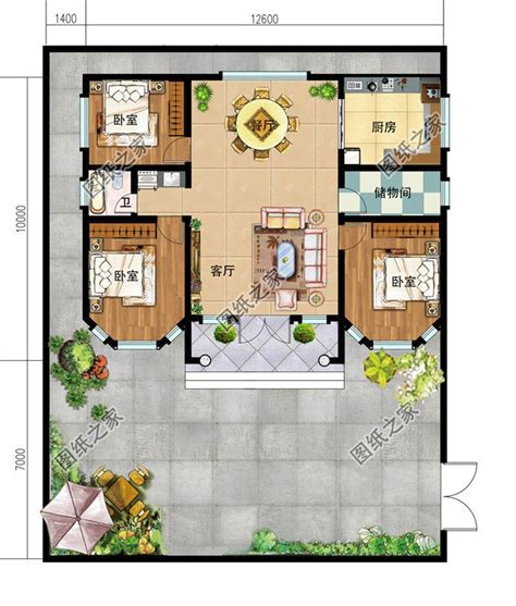 2023二层农村新款别墅设计图，外观简约而不简单_二层别墅设计图_鲁班设计图纸官网
