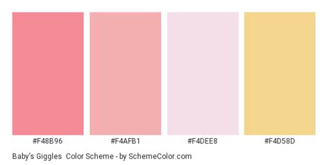 Baby’s Giggles Color Scheme » Pink » SchemeColor.com