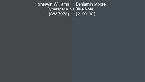 Sherwin Williams Cyberspace (SW 7076) vs Benjamin Moore Blue Note (2129 ...