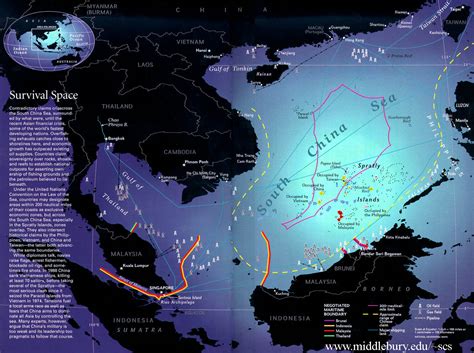 South China Sea physical map - Ontheworldmap.com