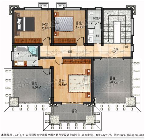 中式现代二层自建房_13x10米新农村二层中式房屋设计图 - 二层别墅设计图 - 轩鼎别墅图纸