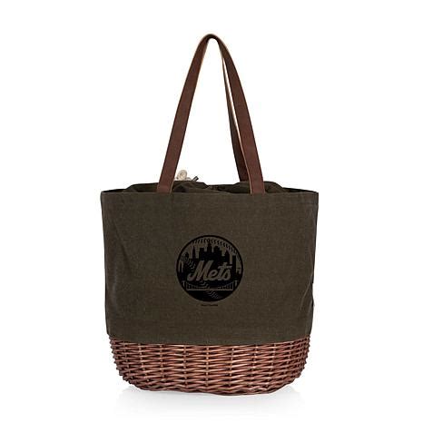 Officially Licensed MLB New York Mets Canvas and Willow Basket Tote ...