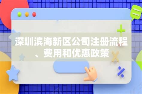 深圳滨海新区公司注册流程、费用和优惠政策 - 岁税无忧科技