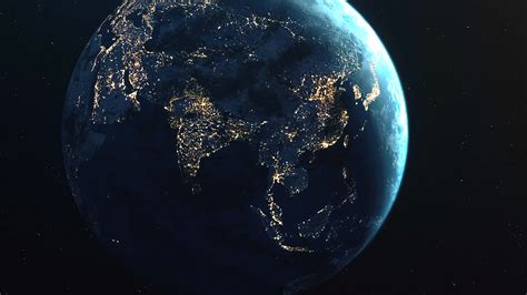 亚洲地球旋转背景视频素材视频特效素材-千库网