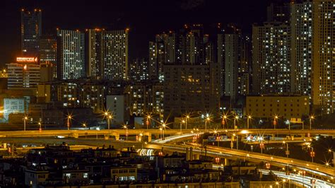 昆明市都市夜景现代建筑高视角图片城市免费下载 - 觅知网