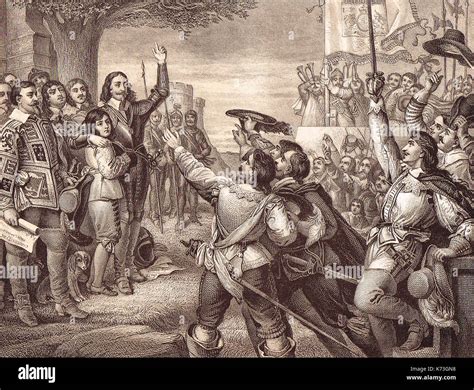 Start of The English Civil War in Nottingham, 1642 Stock Photo - Alamy