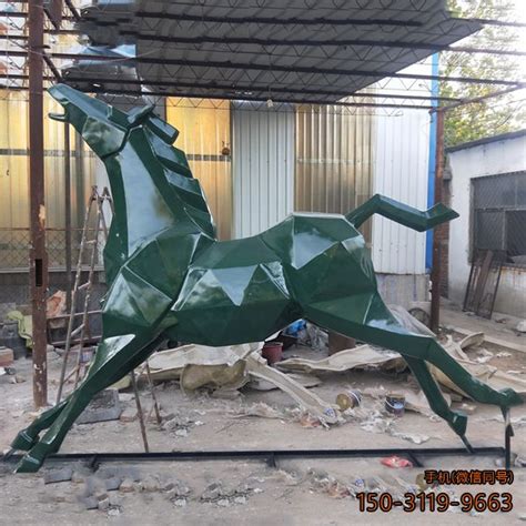 不锈钢彩绘马雕塑_厂家图片价格-玉海雕塑 彩绘,不锈钢