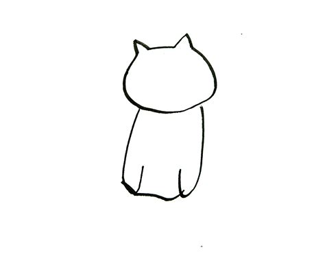 小猫简笔画线稿元素素材下载-正版素材401690138-摄图网