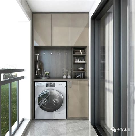 澳比德全屋定制阳台设计预判 洗衣机柜装修效果图_精选图集-橱柜网