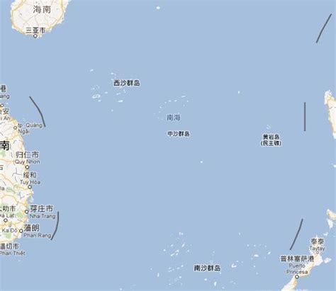 南沙群岛在中国地图上的位置在哪个方向