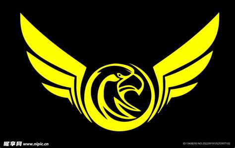 科技公司飞翔鲲鹏大鹏鸟logo商标志设计图片_LOGO_编号11420987_红动中国