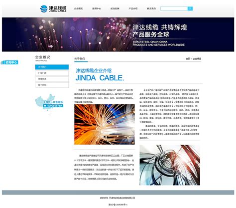 津达线缆网站设计|网页|企业官网|天津奔唐网络 - 原创作品 - 站酷 (ZCOOL)
