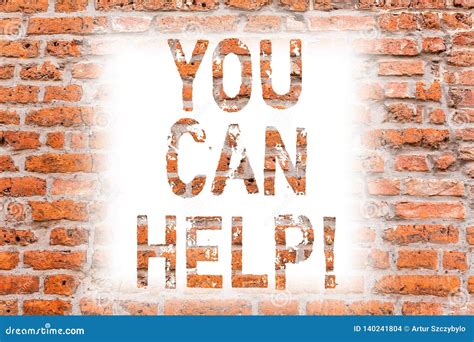 Text Sign Showing You Can Help. Conceptual Photo Be A Volunteer Helping ...
