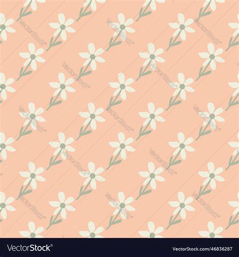 Stylized tropical simple flower seamless pattern Vector Image
