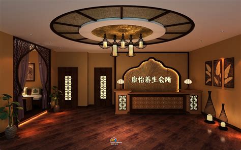 深圳南山美容养生会所设计 养生馆设计 中式风格