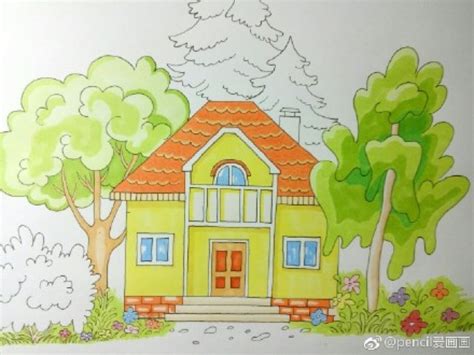 幼儿园小班美术作品：美丽的房子(3) - 绘画作品