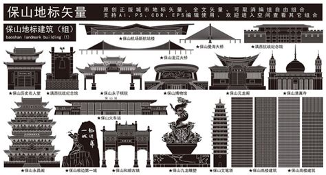 云南保山和顺古镇的古代建筑图片素材