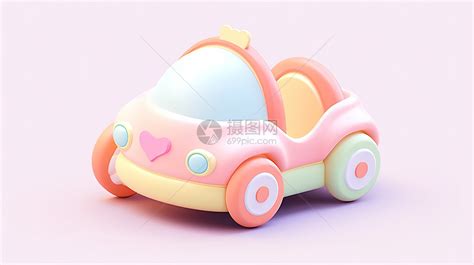 儿童玩具小汽车3D可爱图标插画图片下载-正版图片402513362-摄图网