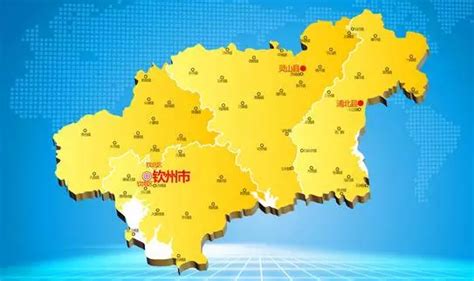 广西钦州市地图