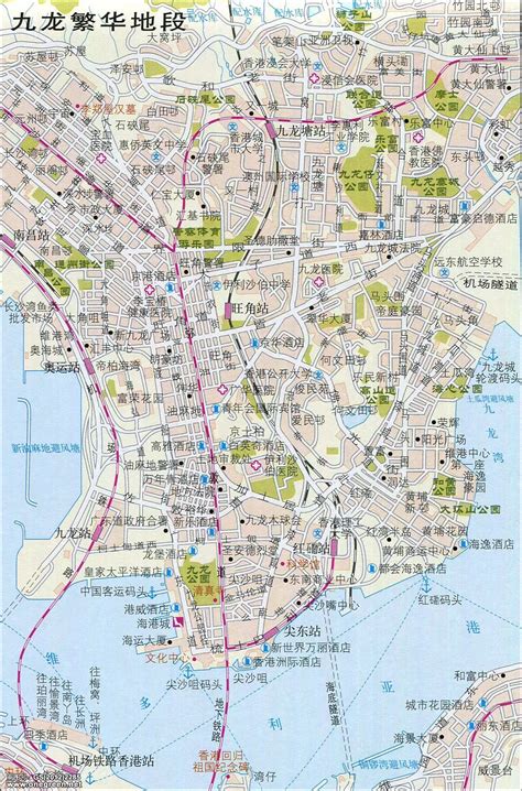 香港九龙繁华地段地图 - 香港地图 - 地理教师网