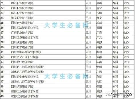 【成都的大学排名表】四川大学名单一览表（134所）