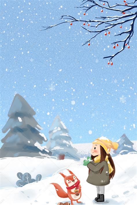简约冬季雪景背景合成背景图片免费下载-千库网