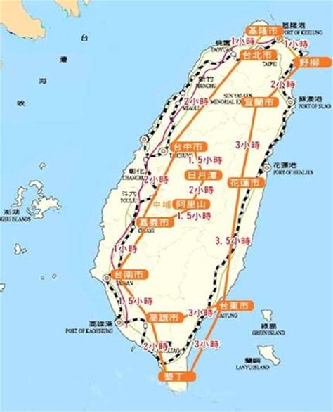 中国台湾环岛铁路路线图_图片_互动百科
