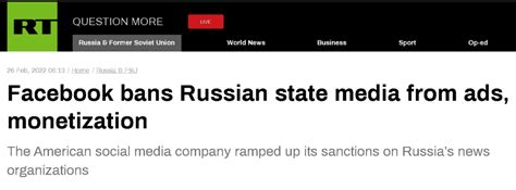 俄罗斯媒体也遭西方“制裁”，被禁止这样做_手机新浪网